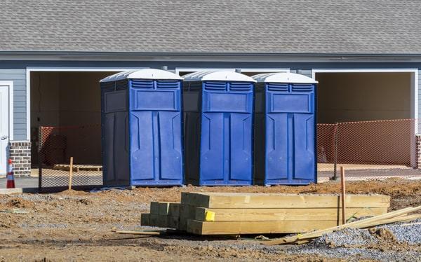 the porta potty can be moved around on the construction site as needed